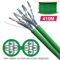 Câble réseau cuivre en touret CAT6A Socamont, Paires : 2x4, Longueur : 410m