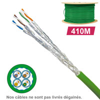 Câble réseau cuivre en touret CAT7A Socamont ,Paires : 1x4, Longueur : 410m