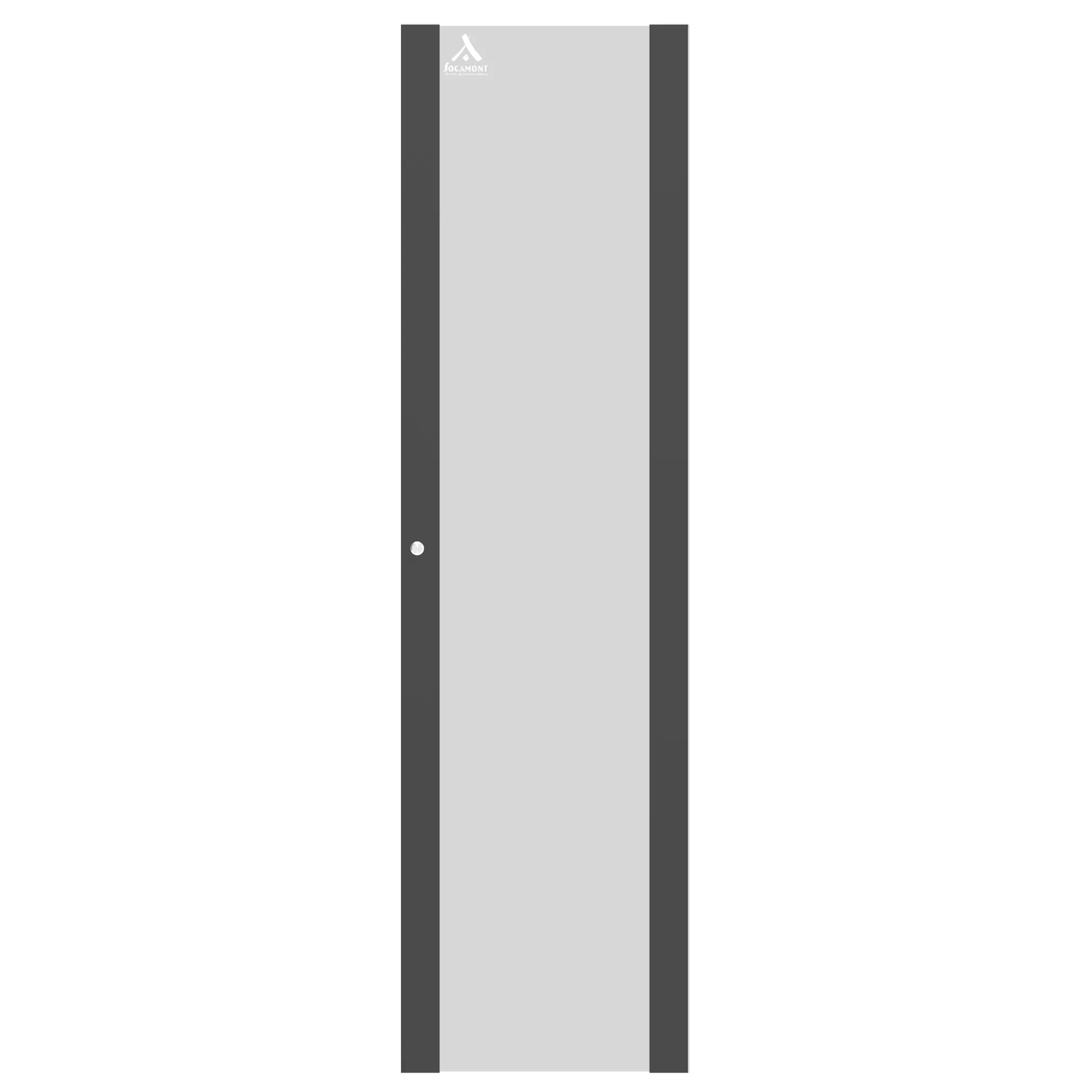 Porte simple verre avant/arrière 42U largeur 600 avec serrure ronde ligne 500