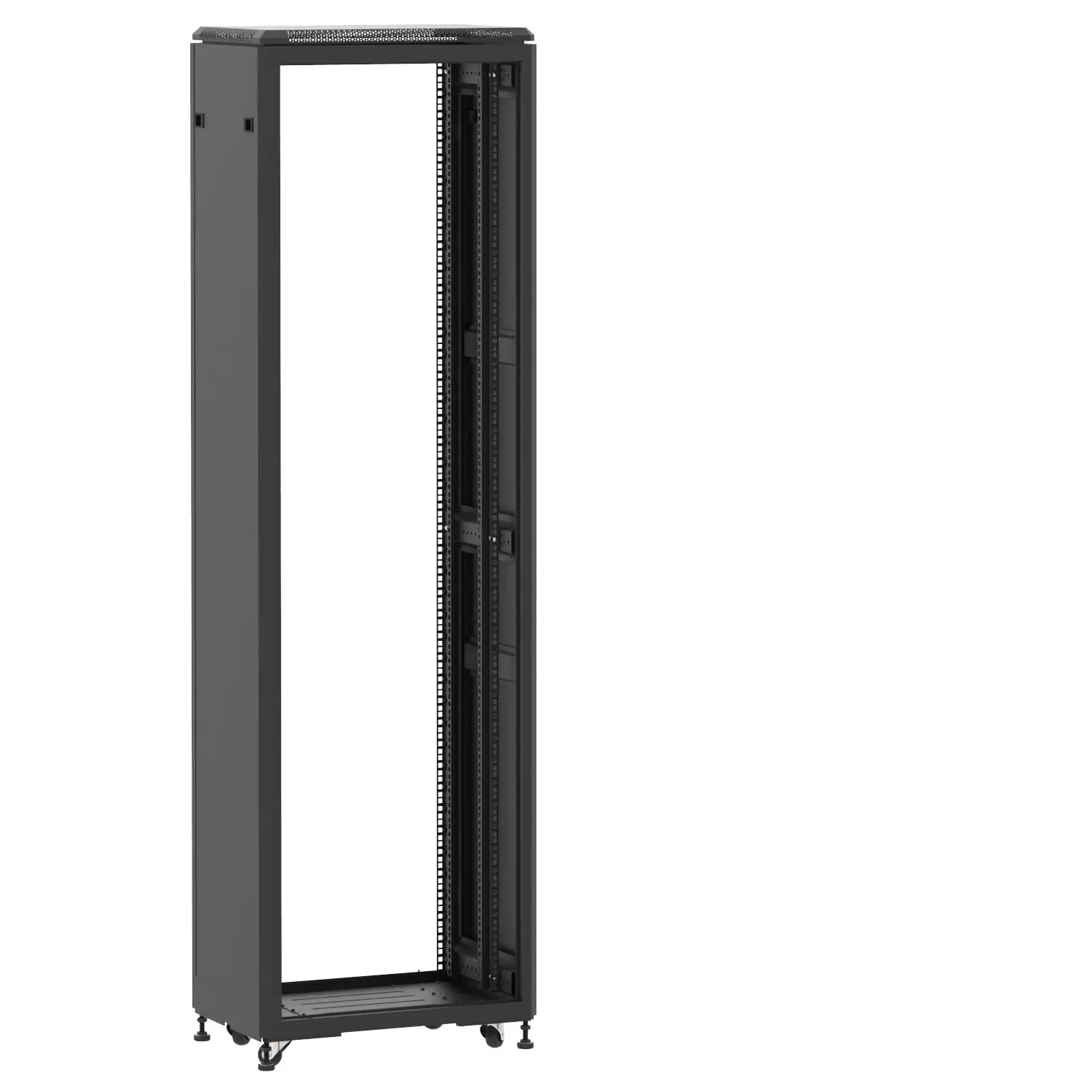 Baie en kit Ligne 500 42U 600x400mm, porte avant : Sans Porte, porte arrière : Sans Porte, avec panneaux latéraux