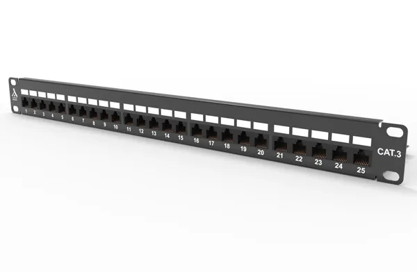 Panneau de brassage téléphone patch panel CAT3 Socamont®, 25 ports