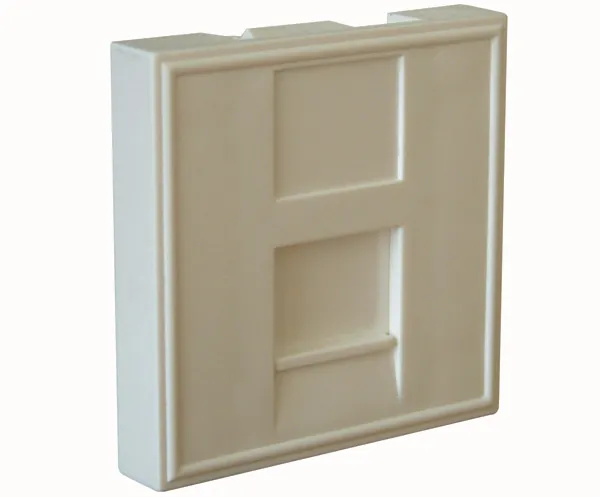 Plastron droit 1 entrée Keystone 45X45 avec volet Platine Réseaux