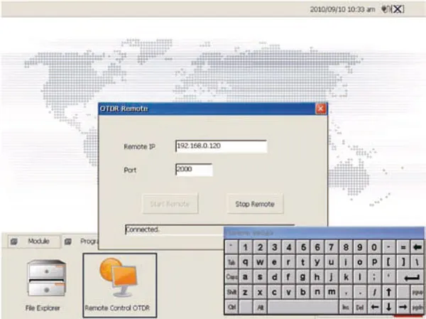 Logiciel module commande a distance compatible plateforme OTDR (réf 85772)