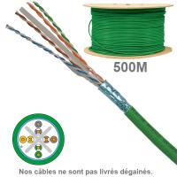 Câble réseau cuivre en touret Socamont® CAT6, Paires : 1x4, Longueur : 500m