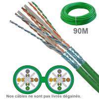 Câble réseau cuivre en couronne CAT6 Socamont®, Paires : 2x4, Longueur : 90m
